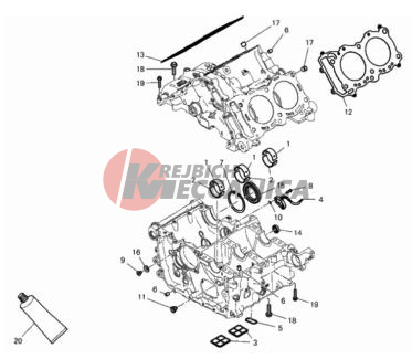 HALF-CRANKCASES PAIR