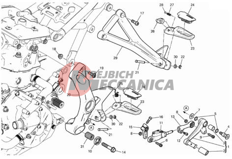 FOOTRESTS, LEFT