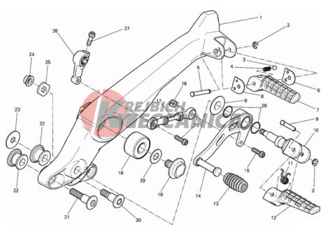 FOOTRESTS, LEFT