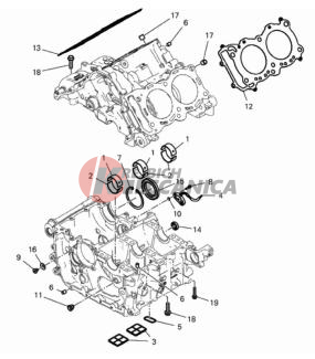 HALF-CRANKCASES PAIR