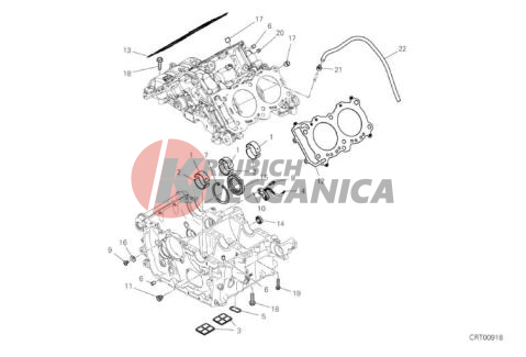 09B HALF-CRANKCASES PAIR