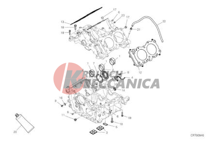 HALF-CRANKCASES PAIR
