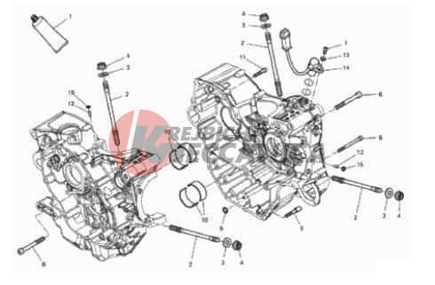 HALF-CRANKCASES PAIR