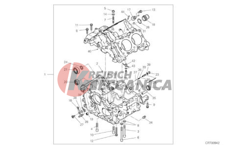 09A HALF-CRANKCASES PAIR