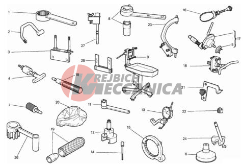 WORKSHOP SERVICE TOOLS, ENGINE