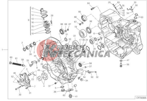 HALF-CRANKCASES PAIR