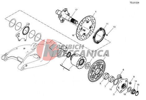 REAR WHEEL SPINDLE