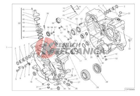 HALF-CRANKCASES PAIR