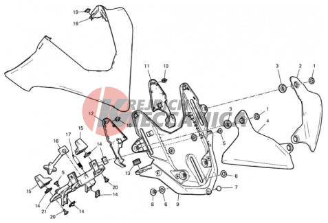 HEALDIGHT FAIRING SUPPORT