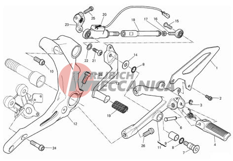 FOOTRESTS, LEFT