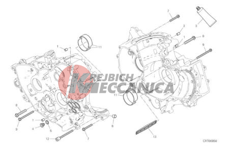 HALF-CRANKCASES PAIR 2