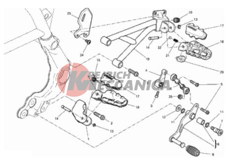 FOOTRESTS, LEFT