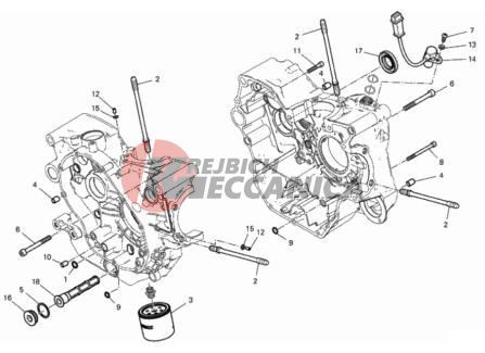 HALF-CRANKCASES PAIR
