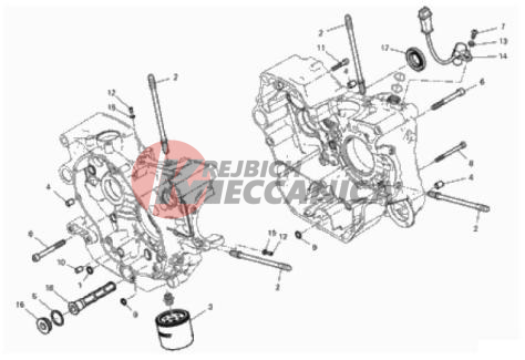 HALF-CRANKCASES PAIR