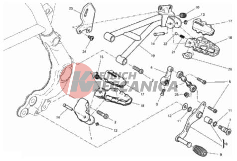 FOOTRESTS, LEFT