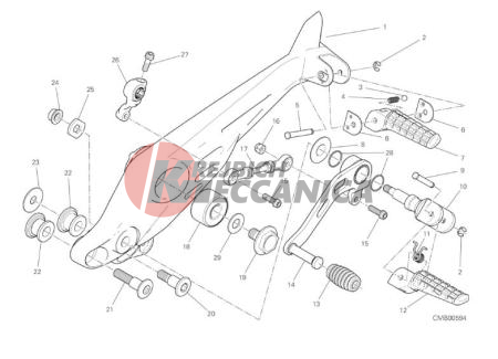 FOOTRESTS, LEFT