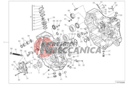 HALF-CRANKCASES PAIR