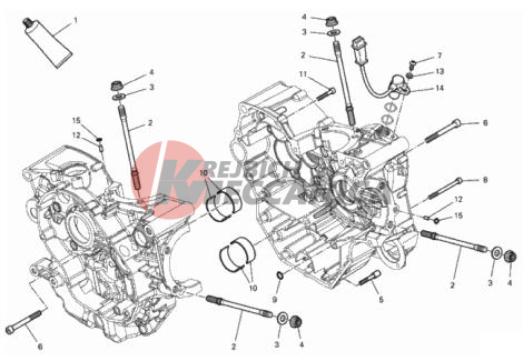 HALF-CRANKCASES PAIR