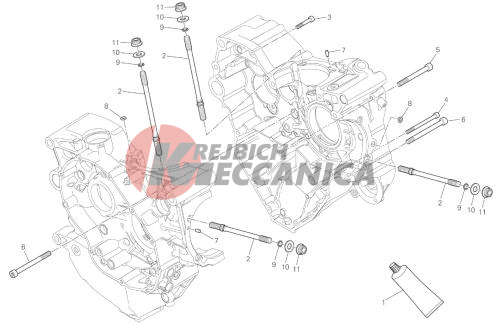 HALF-CRANKCASES PAIR