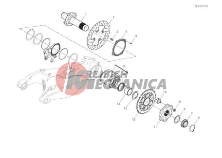 REAR WHEEL SPINDLE