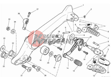 FOOTRESTS, LEFT
