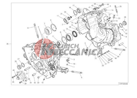 HALF-CRANKCASES PAIR
