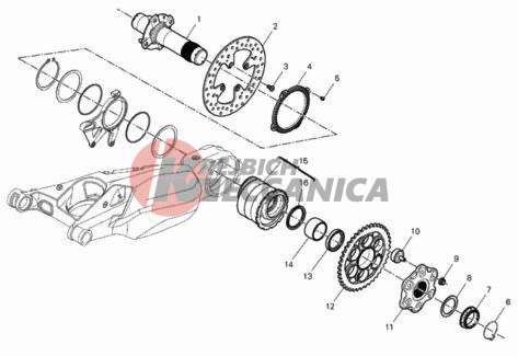 REAR WHEEL SPINDLE