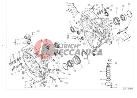 HALF-CRANKCASES PAIR
