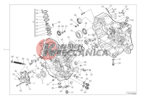 HALF-CRANKCASES PAIR