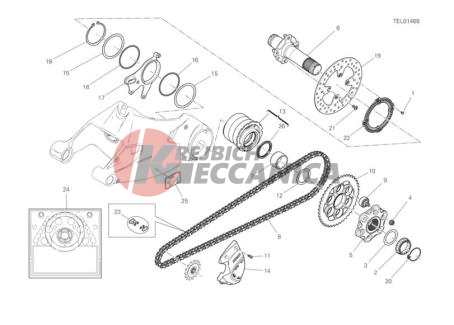 REAR WHEEL SPINDLE