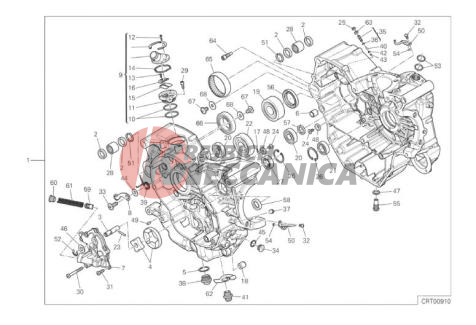HALF-CRANKCASES PAIR