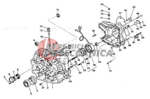 ALTERNATOR COVER A LEFT CRANCASE