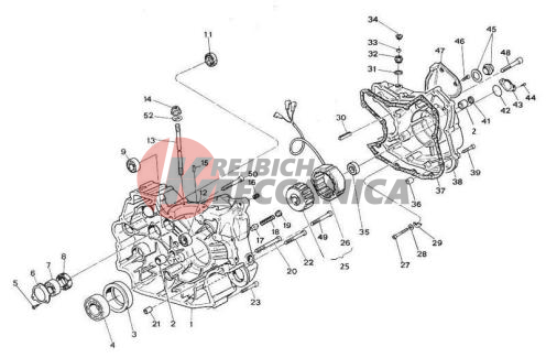 ALTERNATOR COVER A LEFT CRANCASE
