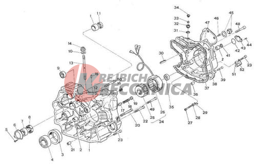 ALTERNATOR COVER A LEFT CRANCASE