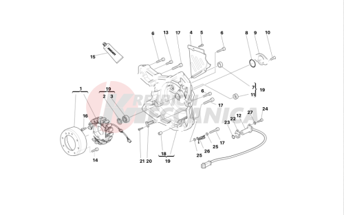 ALTERNATOR-SIDE CRANKCASE COVER