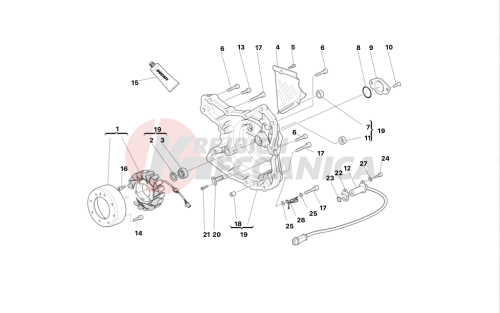 ALTERNATOR-SIDE CRANKCASE COVER