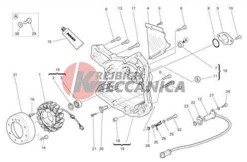 ALTERNATOR-SIDE CRANKCASE COVER