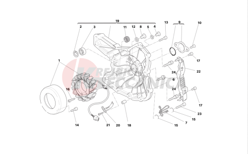 Alternator-side crankcase cover