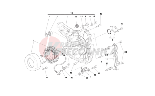 Alternator-side crankcase cover