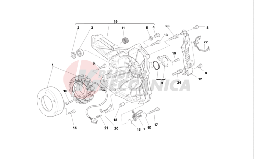 Alternator-side crankcase cover