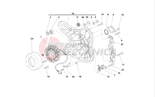 Alternator-side crankcase cover