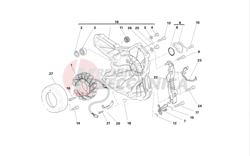 Alternator-side crankcase cover