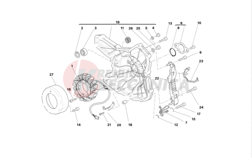 Alternator-side crankcase cover