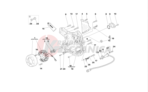 Alternator-side crankcase cover