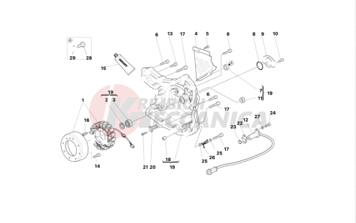 Alternator-side crankcase cover