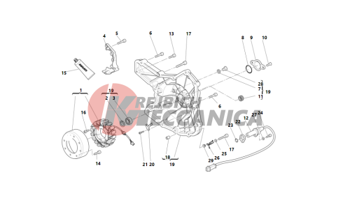 Alternator-side crankcase cover