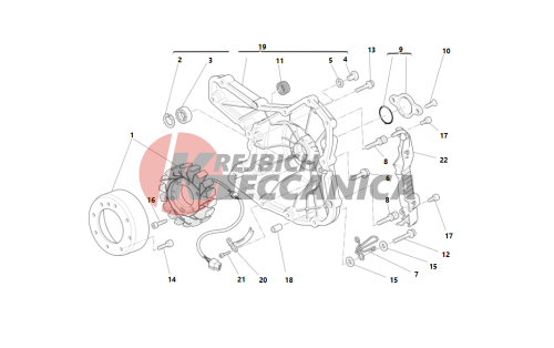 Alternator-side crankcase cover