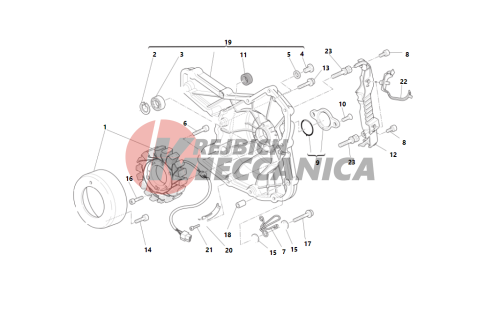 Alternator-side crankcase cover