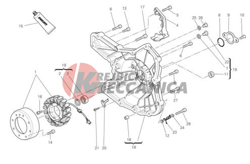 Alternator-side crankcase cover