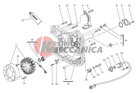 Alternator-side crankcase cover